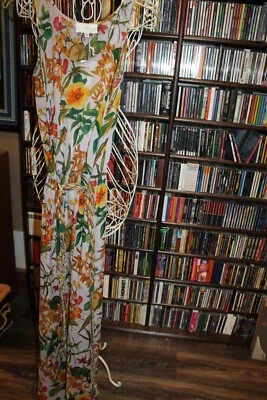 Corey Lynn Calter Silk Sleeveless Floral Maxi Dress sz 2 Corded sash NEW (bin30) - Image 1 of 4