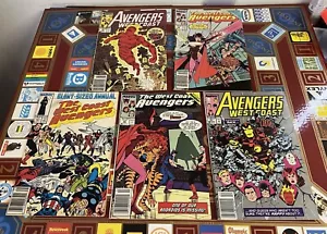 Vintage Avengers West Coast Comic Lot 1980s Era Iron Man Scarlet Witch Etc - Picture 1 of 16