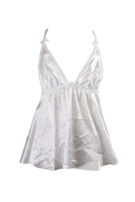 Betsey Johnson  Ivory T-Beck Satin Tank M - Image 1 of 3