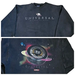 Vintage 90s Mens Large Hockey Is Life Graphic Sweatshirt Large Puck Faded Black - Picture 1 of 11