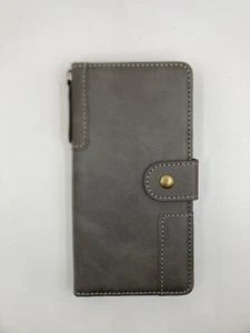 iPhone 13pro Protective Slim Leather Folio Brown Wallet Case Cover - Picture 1 of 2