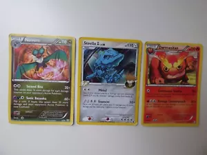 3 Pokemon Cards: Steelix GL Lv.38 51/111, Darmanitan 28/149, Noivern 13/30 - Picture 1 of 3