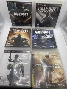 6 Game Lot PS3: Call Of Duty Black Ops 1/2 &3, Ghosts, MW2 & 3 Tested! - Picture 1 of 24