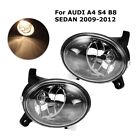 New Pair Of Clear Lens Front Bumper Fog Lights Lamps For Audi Q5 A6 A4 2009-2015