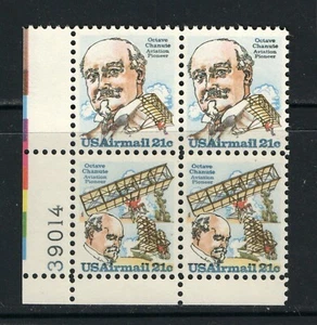 US Plate Block Scott #C93-4 21c Octave Chanute MNH F/VF - Picture 1 of 1