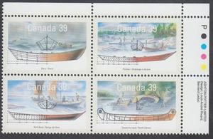 Canada - #1269a Small Craft - Work Boats Plate Block - MNH - Picture 1 of 1