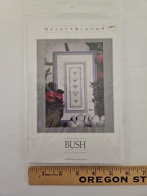 Shepherd’s Bush HEART BLOOMS 32ct Linen Cross Stitch Kit w/ Silks & Charm NIP - Image 1 of 4