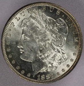 1887 - 1 Dollar Morgan Silberdollar - Stempelglanz - Bild 1 von 2