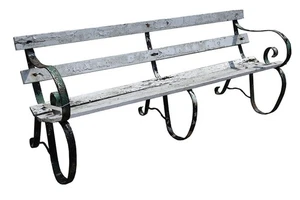 Wrought Iron and Timber Bench – Victorian 6ft Long - Picture 1 of 4