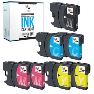 CMYi 7X LC61 Cartridges for Brother MFC-250C 255CW 290C 295CN 490CW 495CW 5490CN - Picture 1 of 7