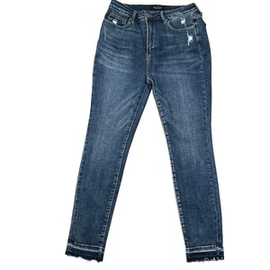 Judy Blue Jeans Women 13/31 Blue Skinny Fit Distressed JB88417DK Stretch Denim - Picture 1 of 11