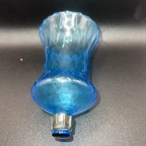 Vintage HOMCO Aqua Blue Diamond Honeycomb Glass Votive Cup Candle Holder 5” - Picture 1 of 6