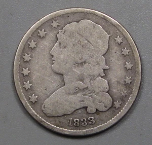 1833 Silver Capped BUST Quarter. - Picture 1 of 8