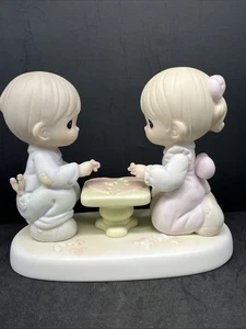 PRECIOUS MOMENTS FIGURINE LET’S PUT THE PIECES TOGETHER Puzzle Heart Box 1997 - Picture 1 of 10