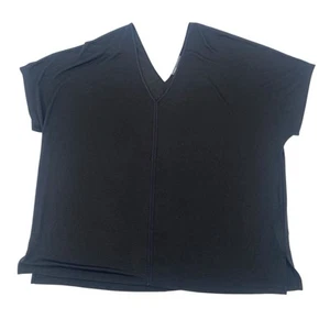 Camicetta Vince donna taglia M nera manica dolman scollo a V maglia rayon leggera - Foto 1 di 7