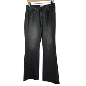 Pantalones de mezclilla acampanados de tiro alto lavados negros Princess Polly para mujer talla 4 - Imagen 1 de 17