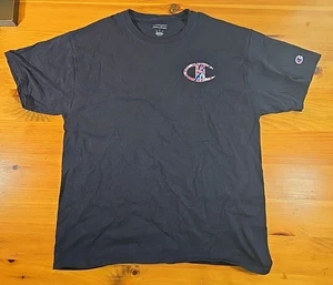 Champion W/Tiedye Logo Blue Shirt Size Large. A2 - Picture 1 of 8