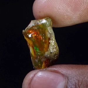 10.70 Cts 100% Natural Welo Fire Ethiopian Oil Opal Rough Cab Gems Ring Nacklace - Picture 1 of 11