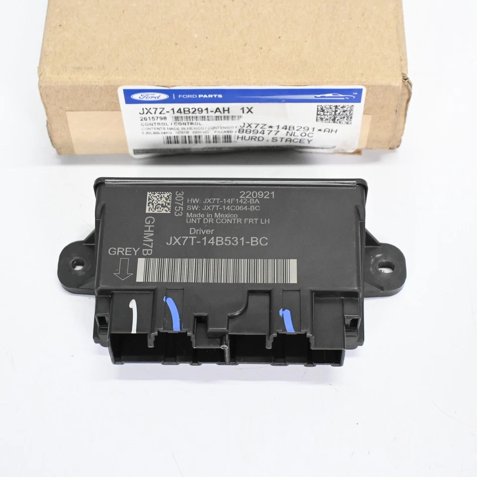 OEM FORD 2021-2024 Mustang/Mustang Mach-E &.. Control Unit Driver JX7Z-14B291-AH - Image 1 of 1