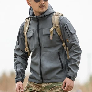 Waterproof Mens Tactical Jacket Army Outdoor Coat Windproof Fleece Casual Hooded - Picture 1 of 42