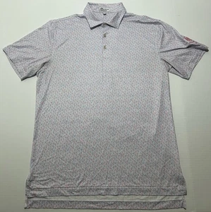 Peter Millar Sommer Komfort Cocktail Performance Golf Polo AOP Herren Größe Medium - Bild 1 von 9