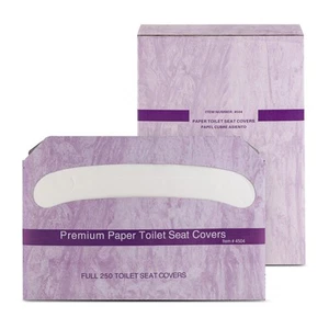 EZbrnd Premium Half-Fold Disposable Toilet Seat Covers, Flushable Paper Cover... - Picture 1 of 5