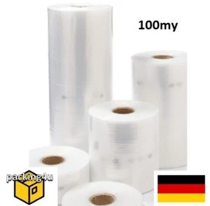 LDPE Schlauchfolie auf Rolle transparent 100my 200mm mit PE-Logo 250m unbedruckt - Bild 1 von 1