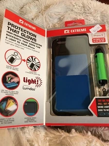 iPhone 6 & 6s Extreme iGlow Case In Black / Blue - Brand New - Bild 1 von 2