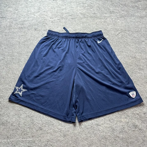 Dallas Cowboys Nike Shorts Men XL Blue NFL Equipment Training Drawstring 9" Cover