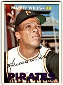 1967 Topps Maury Wills #570 Pittsburgh Pirates - Bild 1 von 2