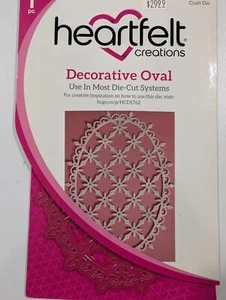 Heartfelt Creations Die, Decorative Oval, gently used, 6" x 4.5" - Picture 1 of 1