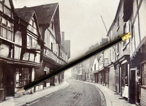 Original Victorian Photo Old Shops In Friar Street Worcester Circa 1890’s - Picture 1 of 4