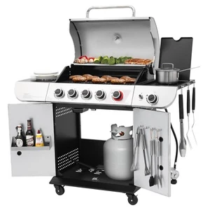 Royal Gourmet 5-Burner Gas Grill with Sear Burner and Side Burner,Silver - Picture 1 of 13