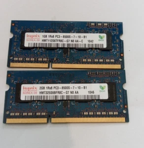 Hynix 4GB (2x2GB)1Rx8 PC3-8500S Laptop Memory HMT325S6BFR8C-G7 N0 AA - Picture 1 of 1