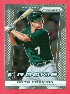 2013 PANINI PRIZM (BB) Nate Freiman CHROME ROOKIE/RC CARD #205 OAKLAND ATHLETICS - Picture 1 of 2