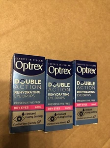 3 X Optrex Eye Drops - Picture 1 of 5