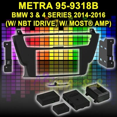 14 - 2016 BMW Serie 3 y 4 2-din Kit de instalación (con NBT IDRIVE, con la mayoría) 95-9318B Foto 1 de 2