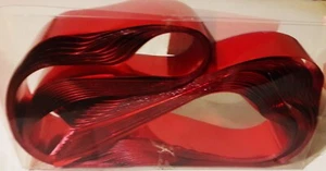10 Nastri Strip Per Regali 2270 Lunghi 1,5 Mt X 5 Cm Rosso Metallizzato Lucido - Foto 1 di 4