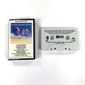Merle Haggard George Jones Willie Nelson “Walking The Line” Cassette Tape RARE - Picture 1 of 3