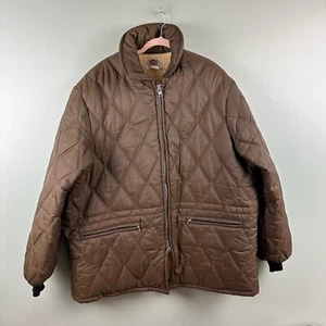 VTG Caboose Jacket Mens 50 Brown Quilted Sherpa Lined Coat Barn Chore USA Made - Picture 1 of 14