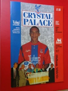 CRYSTAL PALACE V OLDHAM ATHLETIC (1992/93) - PREMIER LEAGUE (12 SEPTEMBER 1992) - Picture 1 of 2