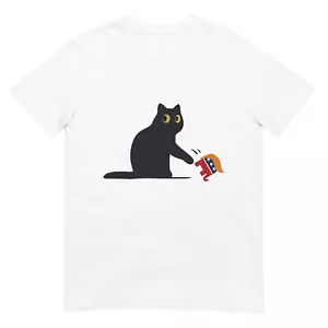 Black Cat vs Elephant Anti-Trump 2024 T-Shirt - Picture 1 of 7