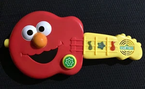Sesame Street Elmo / Cookie Monster Giggle Guitar - 2004 Mattel Music Toy Tested - Picture 1 of 5