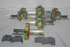 6 Sets Din Rail 6" Wago 282 IEC 60947-7-2 Gnd block Wago 282-698 Fuse Wago 249 - Picture 1 of 5