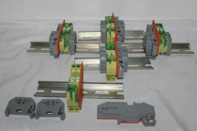 6 Sets Din Rail 6"  Wago 282 IEC 60947-7-2 Gnd block Wago 282-698 Fuse  Wago 249 - Image 1 of 4