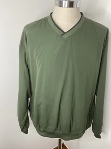 Cabelas maglione uomo giacca a vento L camicia verde scollo a V tasche - Foto 1 di 5