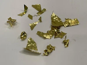 Gold IRREGULAR SHREDDED MYLAR, (in one gallon ziplock bag), table decoration - Picture 1 of 3