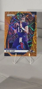 2024 Panini Prizm Orange Lazer RC Rookie Devin Leary Baltimore Ravens #327 - Picture 1 of 2