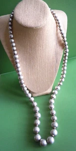 Collana Vintage Taxco Mexico Oversize 34" Argento Sterling Palline 169 grammi - Foto 1 di 6