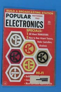 Popular Electronics Magazine November 1962 Hear Airport Towers, Radar & Airplane - Picture 1 of 2